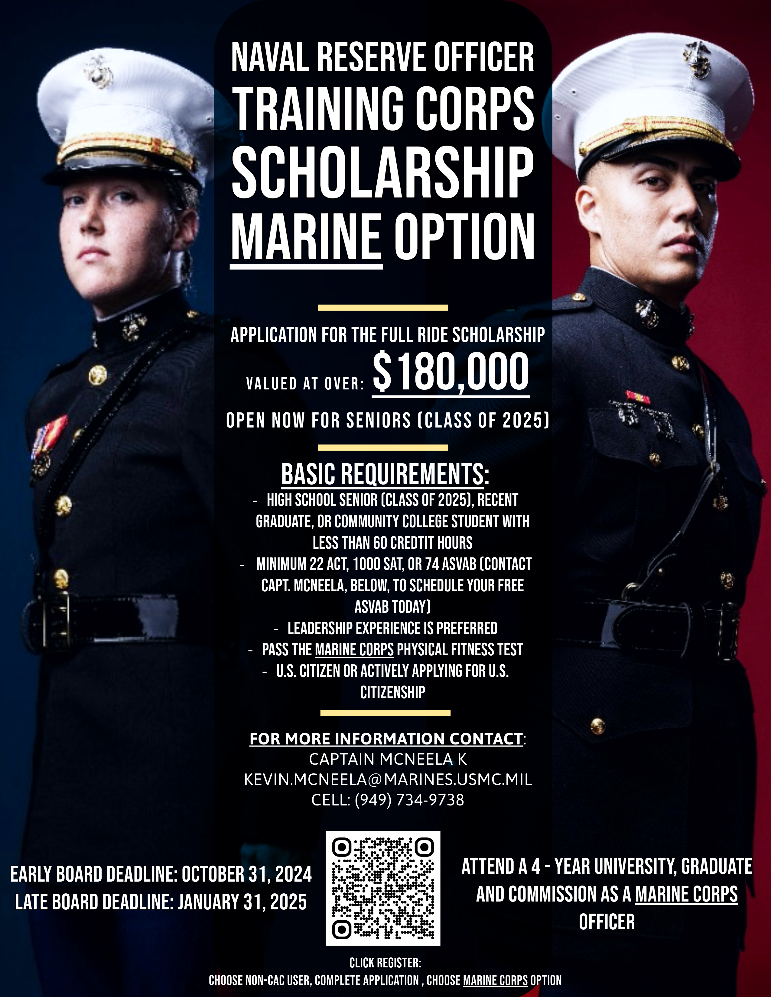 MARINES SCHOLARSHIP FOR THE CLASS OF 2025